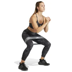 adidas Slim Fit Scoop Neck Bra in Grey