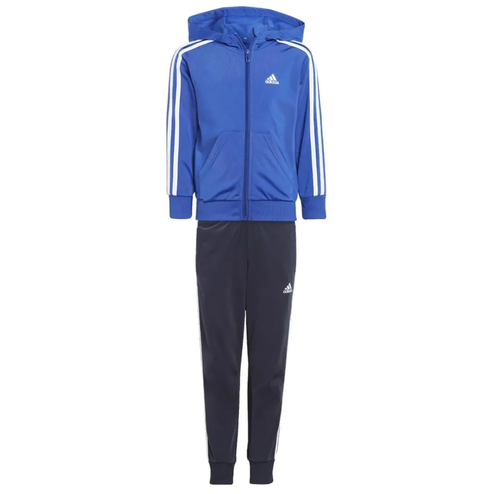 adidas Stripe Poly Tracksuit in Blue