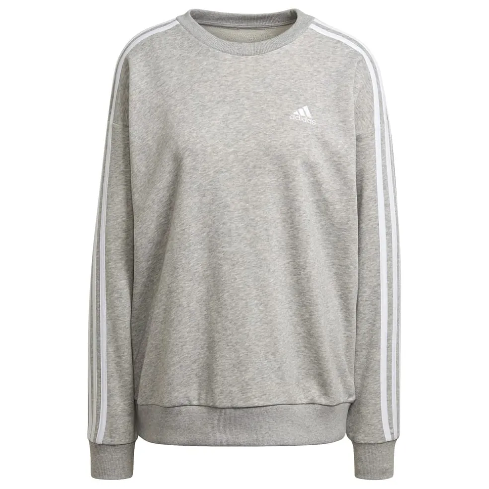 adidas Studio Lounge 3 Stripes Sweatshirt Wome in Grey