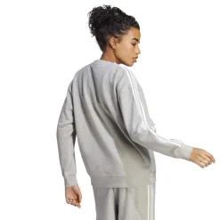 adidas Studio Lounge 3 Stripes Sweatshirt Wome in Grey