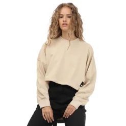 adidas Studio Lounge Summer Crewneck Sweatshirt in Beige