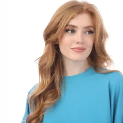 adidas Studio Lounge Summer Crew Sweatshirt in Blue