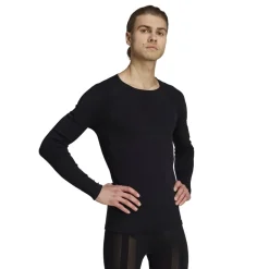 adidas Terrex Merino Slim Fit Long Sleeve T-Shirt in Black