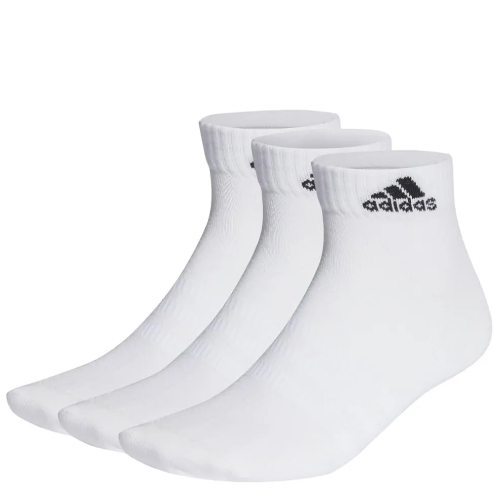 adidas Thin And Light 3pk Ankle Socks Juniors in White