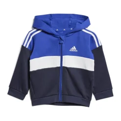 adidas Tiberio 3 Stripes Colorblock Fleece Track Suit Infants in Blue