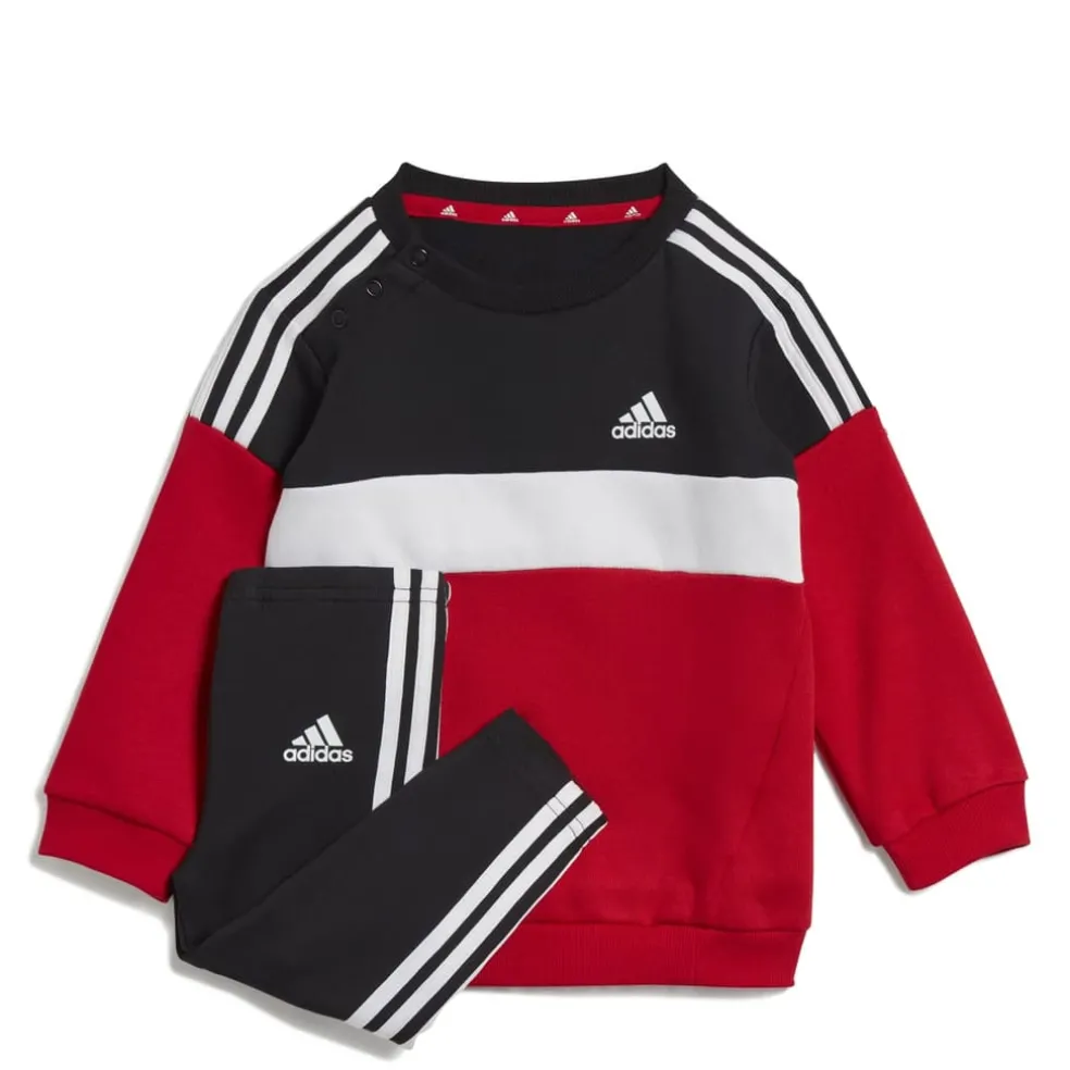 adidas Tiberio 3-Stripes Colorblock Leggings Set in Black-White