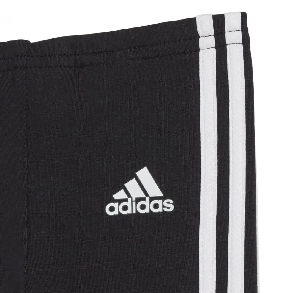 adidas Tiberio 3-Stripes Colorblock Leggings Set in Black-White