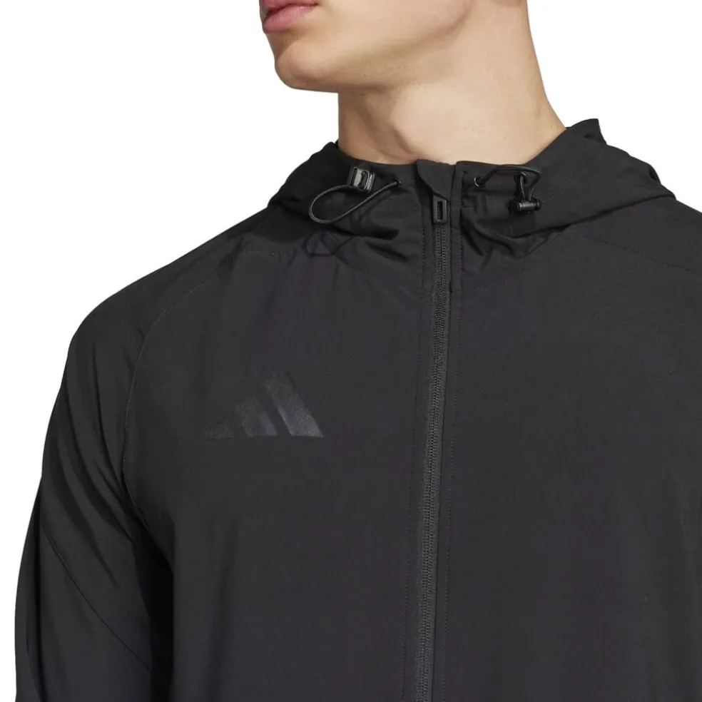 adidas Tiro 25 Competition Vis Tech Travel Jacket in Black