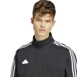 adidas Tiro Material Mix Track Jacket in Black