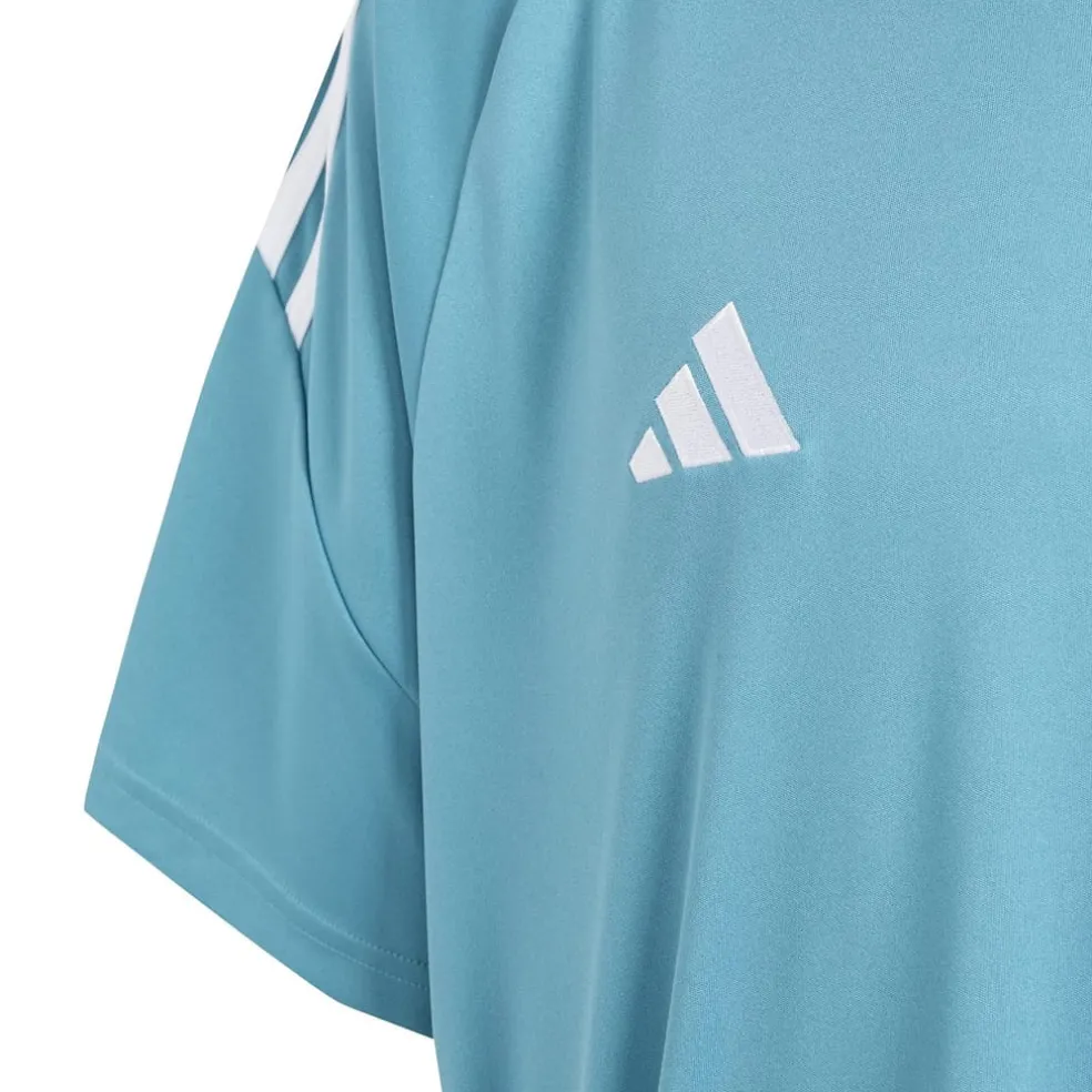 adidas Tiro Slim Fit Crew Neck T-Shirt in Blue