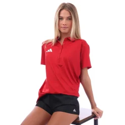 adidas Training Classic AEROREADY Polo Shirt in red white