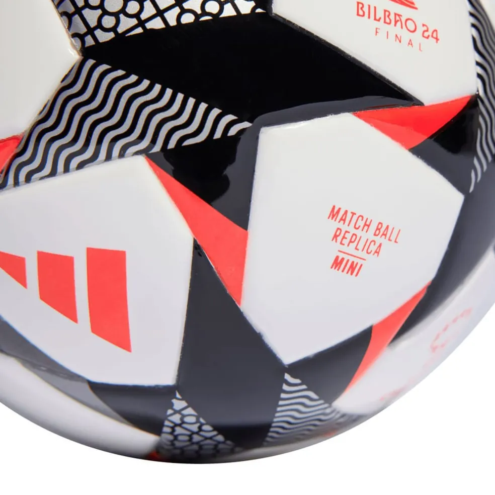 adidas UWCL 23/24 Mini Knockout Ball in White Black