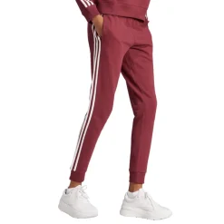 adidas Womens 3 Stripes Pants Slim in Red