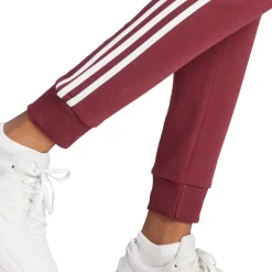 adidas Womens 3 Stripes Pants Slim in Red