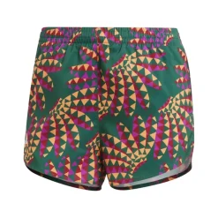 adidas Womens Adizero X Farm Running Shorts in Green