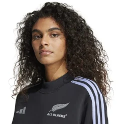 adidas Womens All Blacks Rugby Long Sleeve Sweatshirt in Black