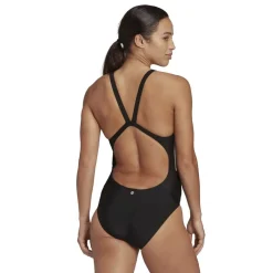 adidas Womens Classic 3 Stripes Swimsuit in Black