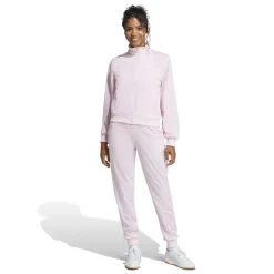 adidas Womens Essentials Feel Cozy Track Suit in Pink