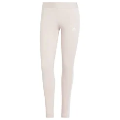 adidas Womens Essentials 3 Stripe Leggings in Pink