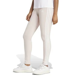 adidas Womens Essentials 3 Stripe Leggings in Pink