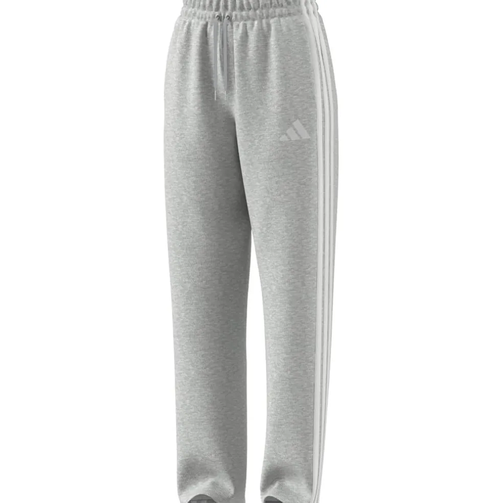 adidas Womens Essentials Wide Leg Fleece Pant in Grey