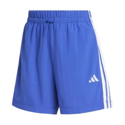 adidas Womens Essentials 3 Stripes Lifestyle Woven Shorts in Blue