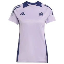 adidas Womens France Rugby Performance T-Shirt 2025 in Purple
