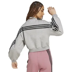 adidas Womens Future Icons 3 Stripes Bomber Jacket in Grey