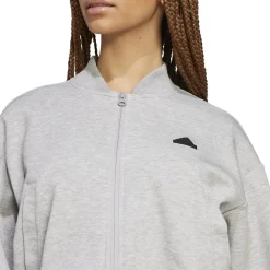 adidas Womens Future Icons 3 Stripes Bomber Jacket in Grey