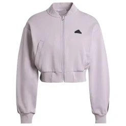 adidas Womens Future Icons 3 Stripes Bomber Jacket in Purple