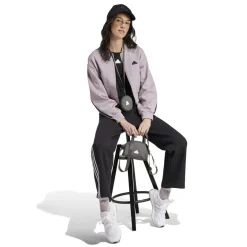 adidas Womens Future Icons 3 Stripes Bomber Jacket in Purple