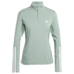 adidas Womens Hyglm 1 4zip Gym Top in Green