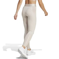 adidas Womens Hyperglam Shine Full Length Leggings in Beige