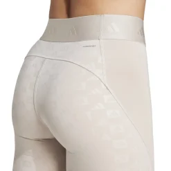 adidas Womens Hyperglam Shine Full Length Leggings in Beige