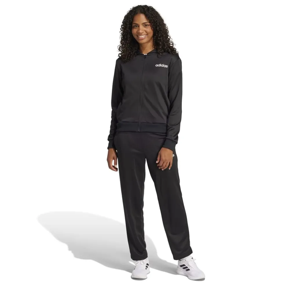 adidas Womens Linear Tracksuit in Black