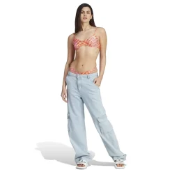 adidas Womens Monogram Bikini Top in Pink