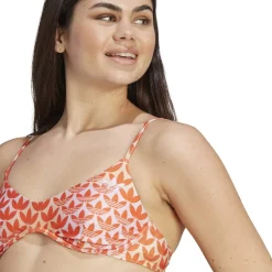 adidas Womens Monogram Bikini Top in Pink
