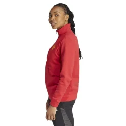 adidas Womens Mufc Anth Jacketw Tracksuit Top in Red