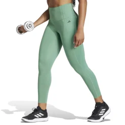 adidas Womens Opme Power 7 8 Legging in Green