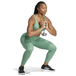 adidas Womens Opme Power 7 8 Legging in Green