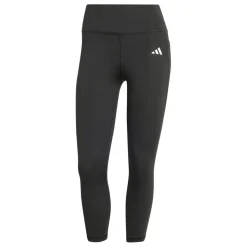 adidas Womens Optime Essentials Stash Three Quarterleggings in Black