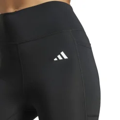 adidas Womens Optime Essentials Stash Three Quarterleggings in Black