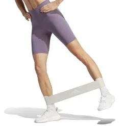 adidas Womens Optime Training Bike Short Leggings in Purple