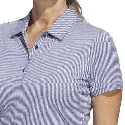 adidas Womens Ottoman Short Sleeve Polo Shirt in Blue