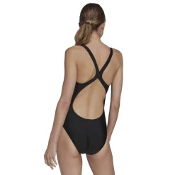 adidas Womens Solid Swimsuit in Black