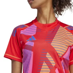 adidas Womens T24 P Gk Jersey W T-Shirt in Red