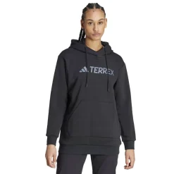 adidas Womens Terrex Multi Large Logo Hoodie in Black
