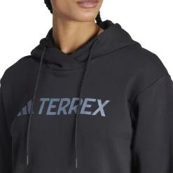 adidas Womens Terrex Multi Large Logo Hoodie in Black