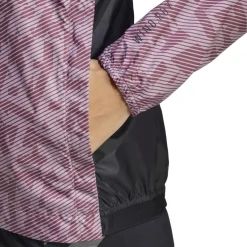 adidas Womens Trail Wind J W Running Jacket in Red