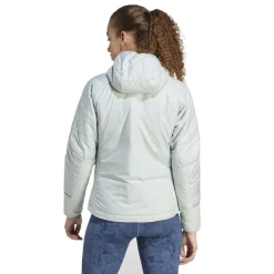 adidas Womens W Multi Ins Hoodyj Down Jacket in Grey
